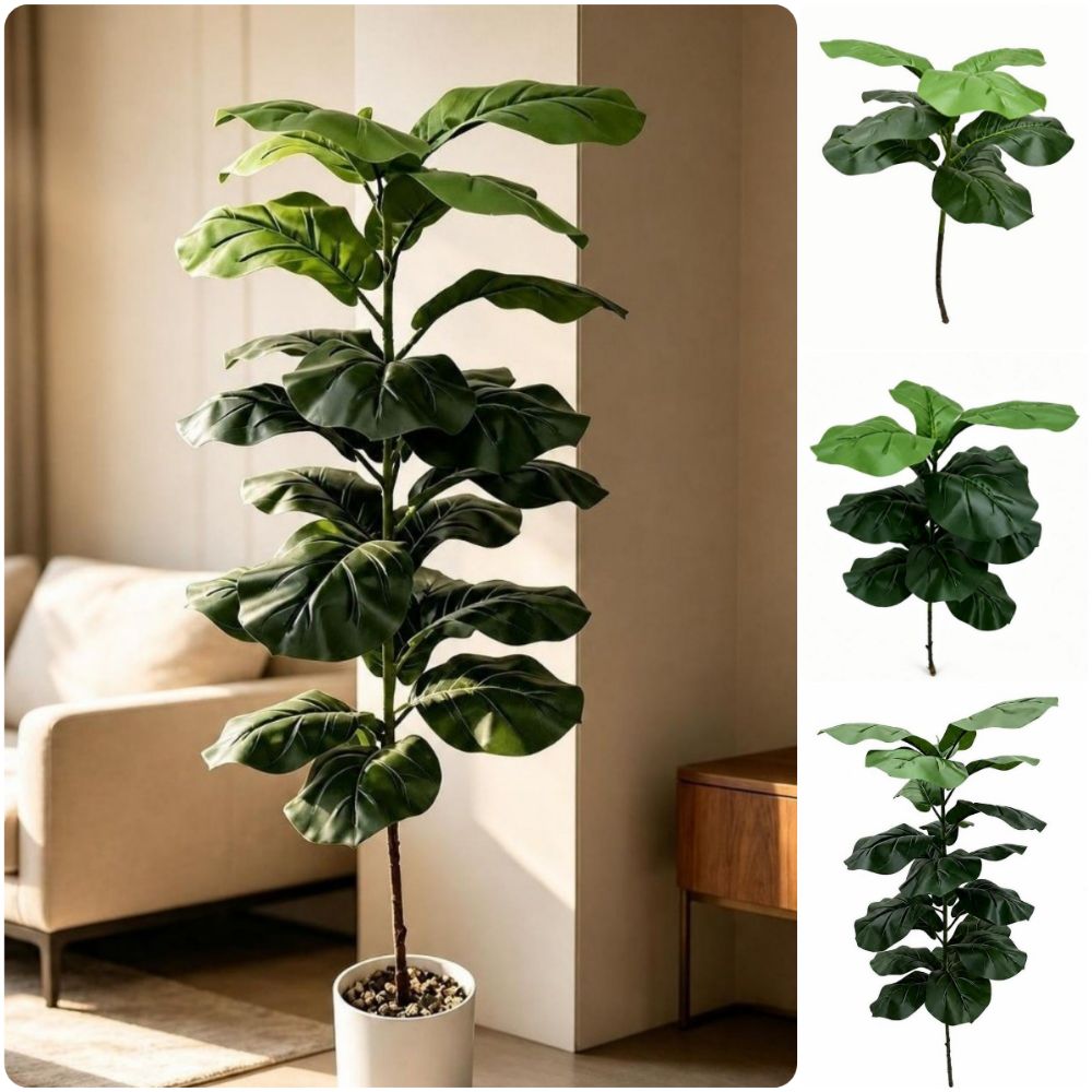 Ficus Lyrata Tree - 15.09.2023 Искусственные листья фикуса лирата, большой
