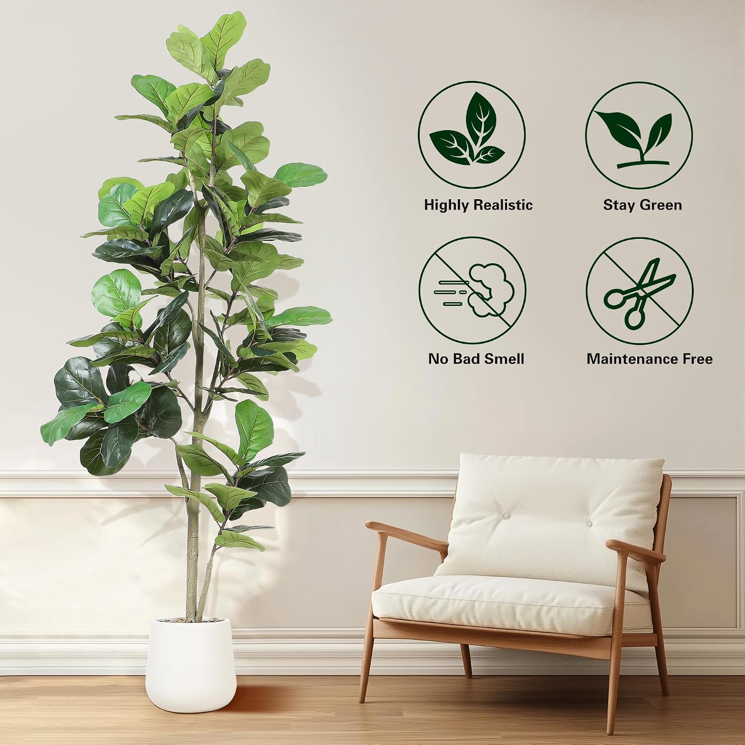 Искусственное дерево фикус лир – обзор и цена Ficus Lyrata Tree