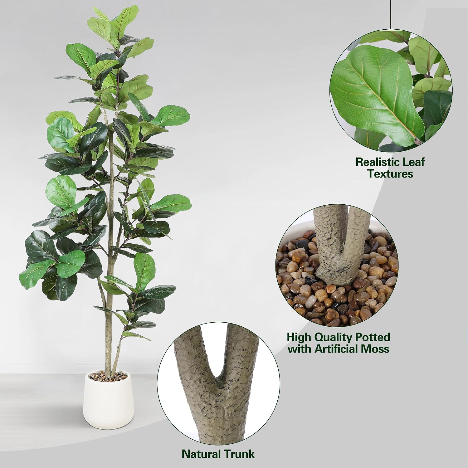 Искусственное дерево фикус лир – обзор и цена Ficus Lyrata Tree